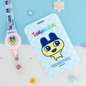 다마고치 마메치 릴 목걸이 교통카드 지갑 파우치 차키 가죽 미니파 캐릭터파