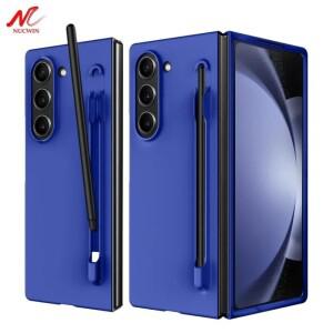 삼성 호환 갤럭시 Z 폴드 7 6 5 폰 케이스 S펜 홀더 및 펜 스타일러스 수납 슬롯 커버 스러운 스킨 느낌 PC