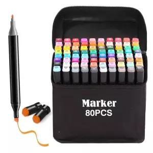 80색 마카펜 마커 드로잉 양쪽 트윈 싸인 미술사무용싸인 다용도사인 사인 학용사인 문구사인 도싸인