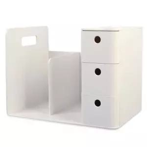 리템 콤보 책꽂이 일체형 3단 서랍 트레이 연필꽂이 서류꽂이 책진열대 데스크멀티박스