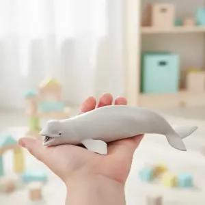 모모스 벨루가 피규어 해양 동물모형 미니어처 바다생물 흰돌고래 교육용 모형 M6005