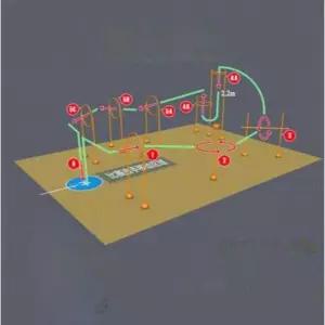 드론 장애물 경기장 훈련 세트 연습용 주행