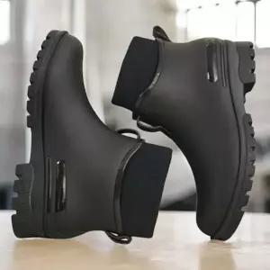 남성 방한 레인 부츠 방수 앵클 방한화 남성 겨울 레인 부츠 첼시 워커