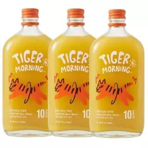 타이거모닝 진저샷 350ml 3병 레몬 생강 강황 오리지널 무설탕