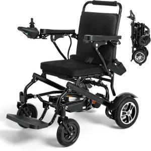 바바카 전동 휠체어 접이식 듀얼 모터 500W 휴대용 시니어용 모빌리티 스쿠터후륜 10인치