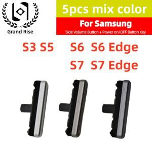 5 세트 측면 볼륨 버튼 + 삼성 Galaxy S3 S5 S6 S7Edge G925 G920 G930 G935 용 전원 켜기/끄기