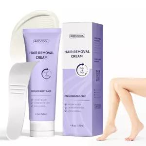 여성 및 남성용 바디 페이셜 제모 크림 민감한 피부를 위한 무통 다리 팔 겨드랑이 비키니 라인용 주걱