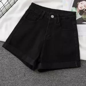 [하프클럽/]여성 롤업 하이웨스트 숏팬츠 기본 베이직 데님 반바지