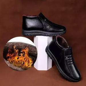 겨울신발 어르신털신 로퍼 캐주얼 남자용 털안감 방한 남성워커 남성털신 겨울신발