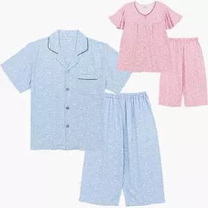 [BYC]남여 커플 잠옷 반팔잠옷 여름잠옷 파자마 한벌 세트 엄마 아빠 선물