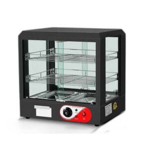 음식 보온 온열 진열대 트레이 온장고 3겹 보관대 핫도그 광장 보온고 블랙1단이중