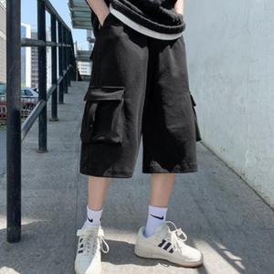 남자 버뮤다 카고 7부 트레이닝 팬츠 여름 와이드 밴딩 통반바지 XL~3XL