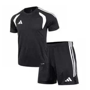 아디다스 티로 26 리그 저지 쇼트 남자 여름 반팔 반바지 상하의 세트 검정 헬스복 체육복 운동복