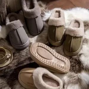 실외용 여성 방한 겨울 키높이 퍼 털 슬리퍼 퍼슬리퍼 실외용 털슬리퍼 겨울슬리퍼
