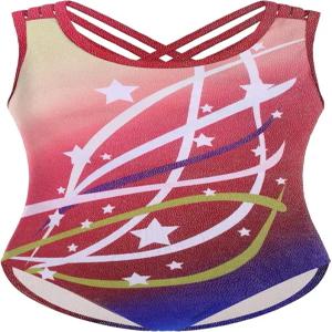 여자 크로스 스트랩을 위한 자클로트레 발레 레오타드 체조복 할로우 백 댄스