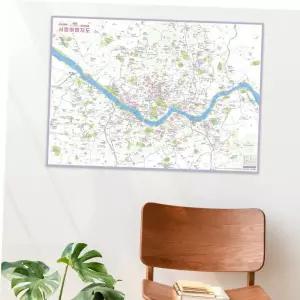 나우맵 서울 여행 지도 + 핀스티커 - 서울시 전도