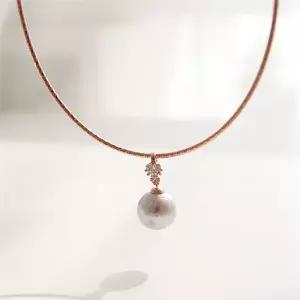 [하프클럽/바이데이지]제이로렌 03N0934 진주 오메가 로즈골드 목걸이