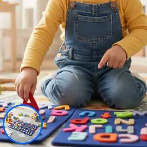 MF06 알파벳교구 유아영어 초등학습 펠트 블록 집학습 흥미유발 영어교재 파닉스교구