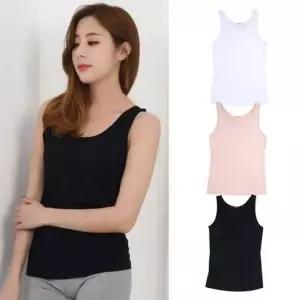 (제임스딘)데일리 면스판 여성 민자 런닝