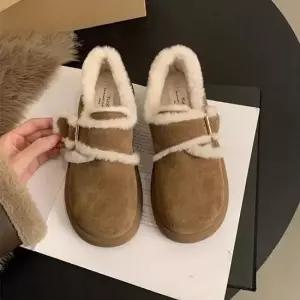 퍼안감 버클 포근 로퍼 슬리퍼 DS-0344 퍼슬리퍼 포근슬리퍼 겨울신발 여성털신발