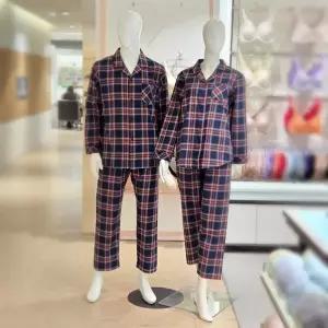 [AK분당점] [비비안] 순면 체크 남,여 커플 잠옷 MP8880A-NAVY WP8880A-NAVY