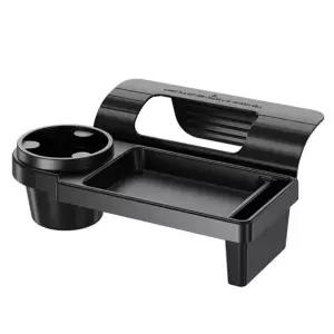 ( )3IN1 차량용 멀티거치대 창문틈 고정 트레이 컵홀더 핸드폰 거치 자동차 수납 선반