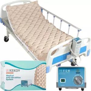 케코이 교대 공기압 매트리스 패드 침대 방지 병원 토퍼 속삭이는 조용한 펌프 및 가정용 방수 내열 궤양