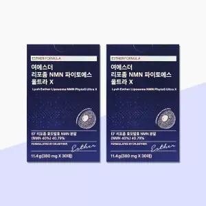 여에스더 리포좀 NMN 파이토에스 울트라X 380mg x 30매 x 2박스 필름 홈쇼핑