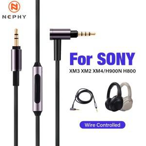 소니호환 WH 1000XM2 H900N 800 MDR 1A 1000x ATH MSR7 헤드폰 오디오 마이크 액세서리 용 3.5mm 잭 Aux 케