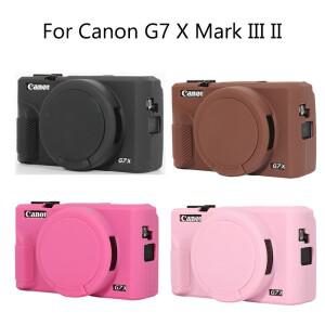 [호환품]캐논 호환 G7X Mark III ll용 실리콘 카메라 케이스 커버 렌즈 캡 포함 고무