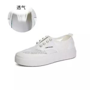 여름 캐주얼 여친 플랫 통굽퍼토시 슈즈 소백화 통기성 단화 패피2