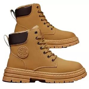 겨울 털안감 워커 남자 캐주얼 방한 키높이 슈즈-WFNT0DJ