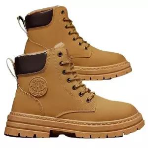 겨울 털안감 워커 남자 캐주얼 방한 키높이 슈즈-WFNT0DJ