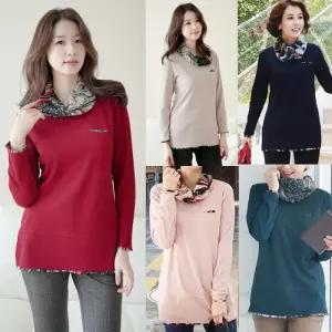 [쉬즈마담]T52241 스프링 쉬폰 터들넥 티셔츠/엄마옷/마담의류