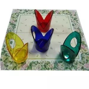 컵홀더 916VNM78 주방용품 아크릴 손님대접 종이컵받침-4색4P