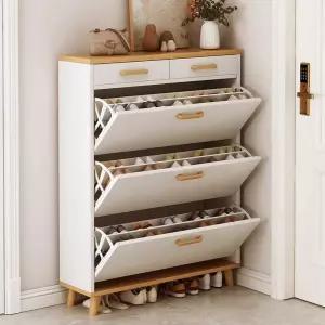 북유럽 원목 원룸 입구 현관 일체형 슬라이딩 신발장