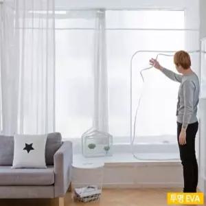 아파트1층커튼 비닐창 불투명 창문 반투명 창문용 방풍 두꺼운 비닐커튼