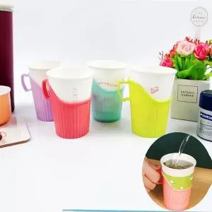 홀더 150GTU19 받침 손님 탕비실 10P 종이컵받침 손잡이 종이컵