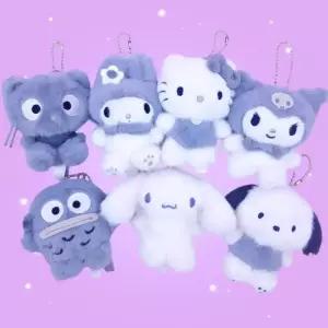 산리오 모노톤 인형 키링 헬로키티 시나모롤 쿠로미 마이멜로디 포차코 폼폼푸린 한교동 초코캣 선물 가방고리 8cm