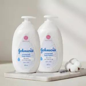 존슨즈 베이비 화이트로션 500ml x2개 프레스런스 프리 베이비로션