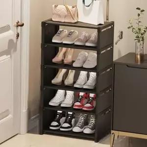 틈새 신발장 6단 모던 원룸 현관 신발장 복도 플라스틱 조립형 베란다 정리대 수납장 다용도 오픈형 조립식