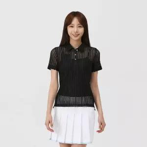 [엘르골프] 여성 조직감 포켓 폴로 티셔츠_6I45214