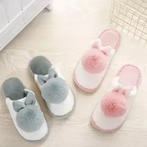 (색상 소프트핑크-250mm)겨울용 포근한 슬리퍼 토끼털 실내화 사무실 슬리퍼 슬리퍼 추천 여성