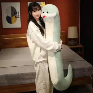 뱀띠애착인형 대형 귀여운 푸른뱀 봉제인형 캐릭터