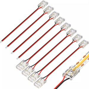 cob led 와이어 커넥터 10mm 연결 와이어가 led 있는 커넥터 fcob rgb 조명 미니 버클 솔더리스 cct 스트립