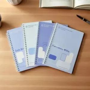 [문구/오피스] 60매 노트 스프링줄공책 4p세트 스프링줄노트 톤앤블루 유선 A5