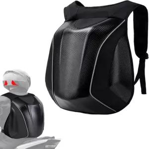 JFG 레이싱 오토바이 백팩 30L 하드쉘 탄소 섬유 패턴 방수 헬멧 남성용 여행용 데 보관 액세서리용 가방