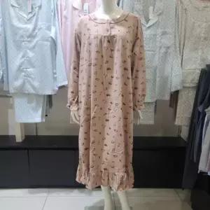 [비너스]면 기모 고양이 나염 가운VGN4552-OR_ BP