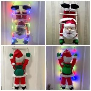 크리스마스 대형 패딩 산타 장식 산타할아버지 벽걸이 산타인형 사다리 겨울 파티