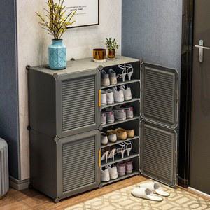 방수 신발장 야외 플라스틱 85cm 그레이 신발수납장 틈새형 캐비닛